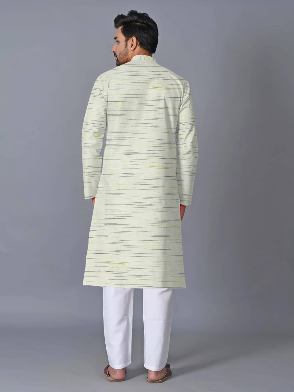 Men’s classic khadi fabric kurta for casual occasions