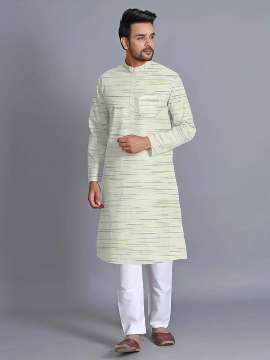 Traditional men’s khadi cotton kurta for everyday ethnic fashion