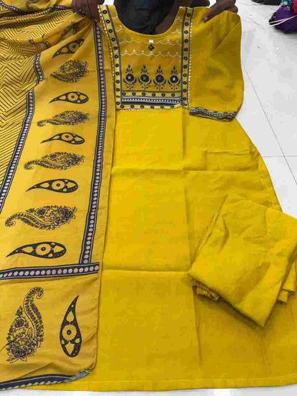 Elegant cotton silk ethnic suit for weddings and family functions