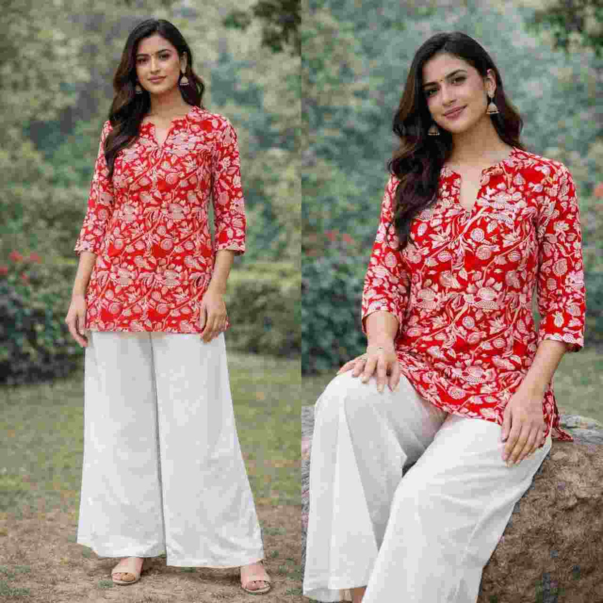 Stylish women’s digital print co-ord set priced