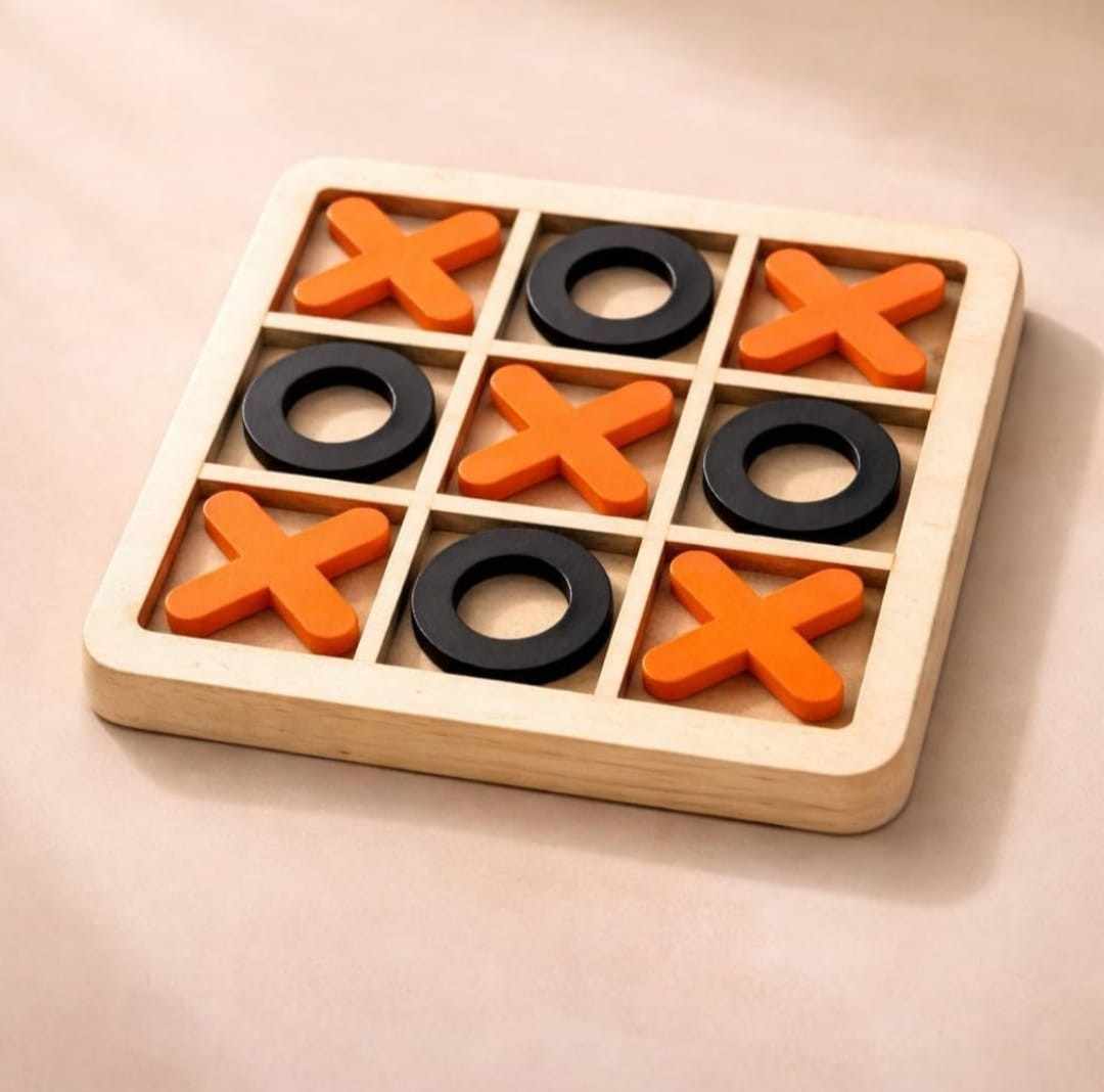 Wooden Tic Tac Toe game for kids