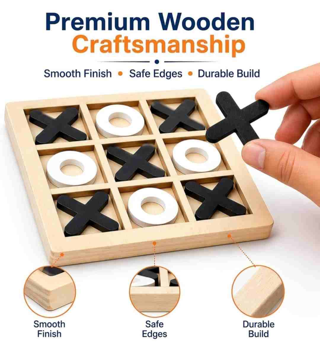 Kids wooden board game for logical thinking