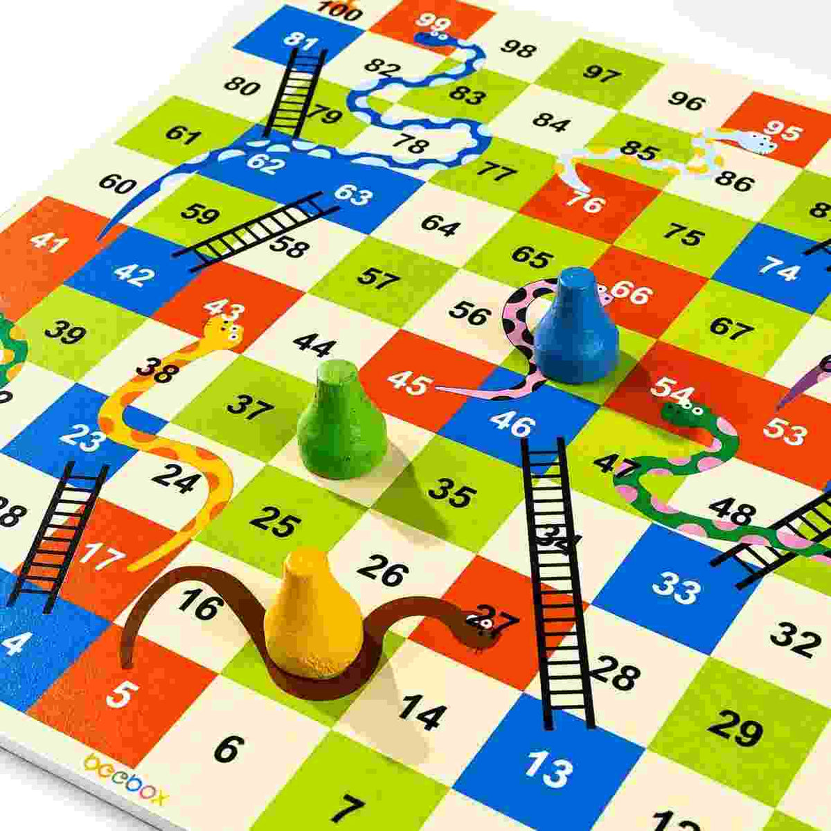Wooden Ludo and Snakes and Ladders board game