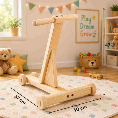 Baby wooden walking aid push toy