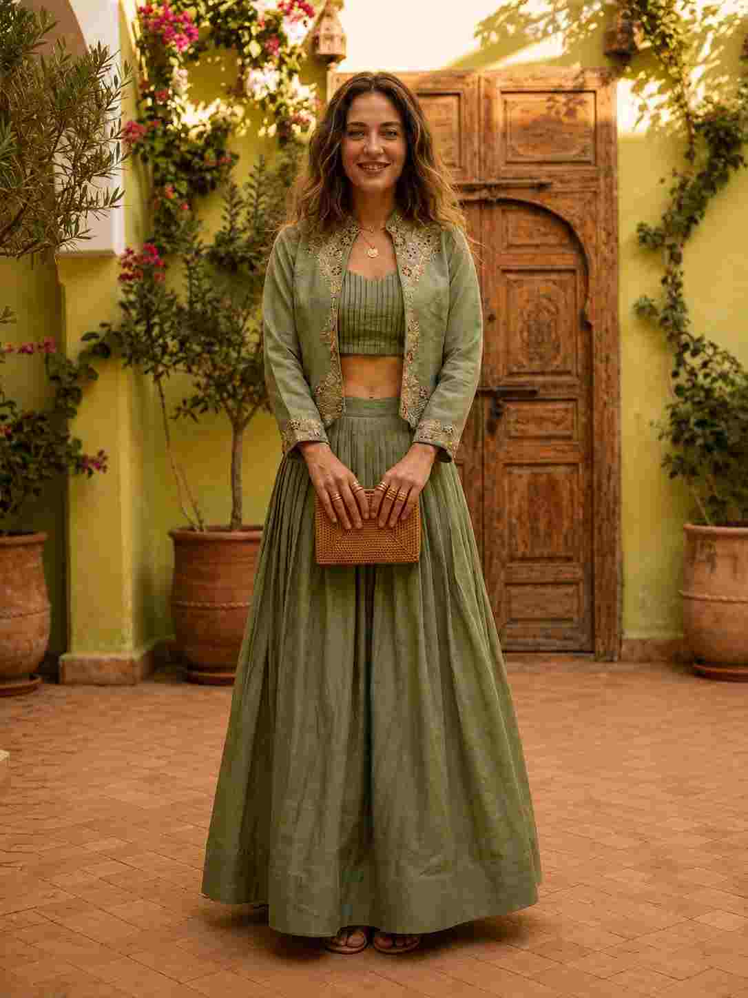 Zazu Silk fully stitched lehenga set