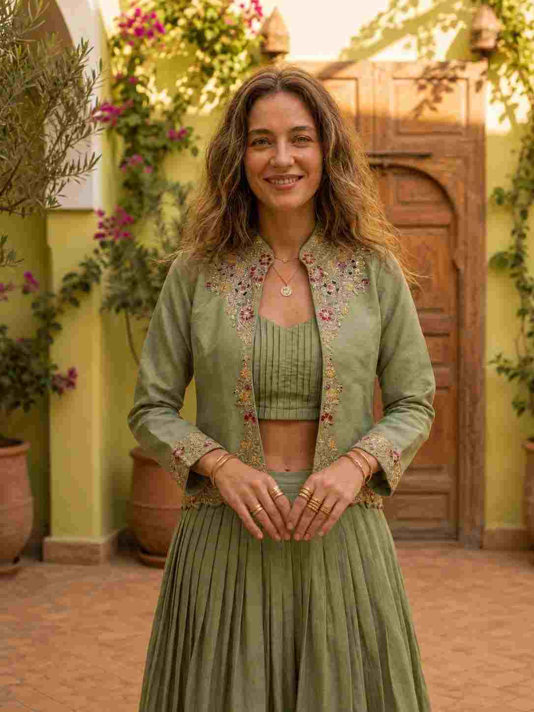 Designer jacket and lehenga for women