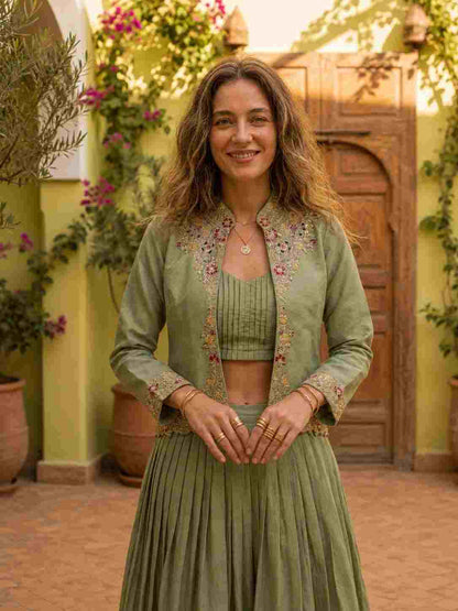 Designer jacket and lehenga for women