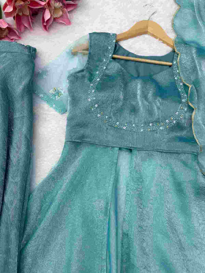 Women's wedding wear Anarkali with Palazzo