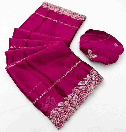 Soft silk saree featuring fancy zari work and designer pallu