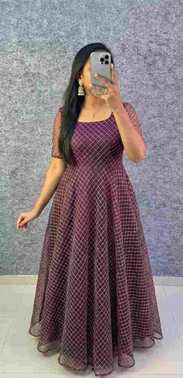 Women’s occasion-wear dress with decorative cording work