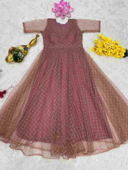 Fashionable net dress for women’s parties and celebrations