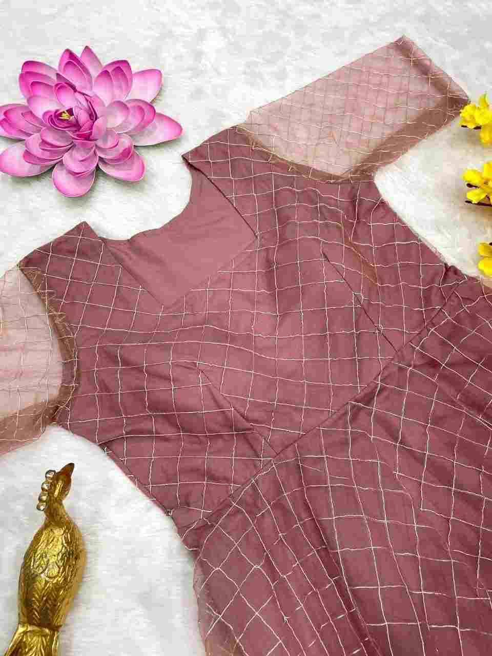 Women’s cording work frock from the latest fashion collection
