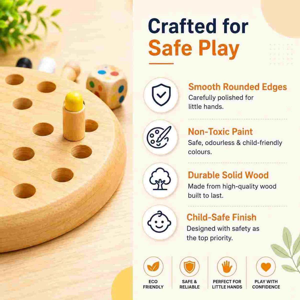 Colourful wooden counting beads educational toy