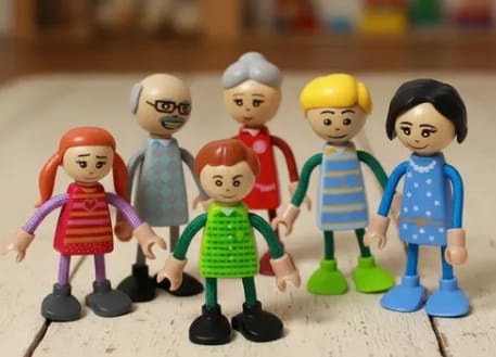 Family action figures set for kids aged 3 and above