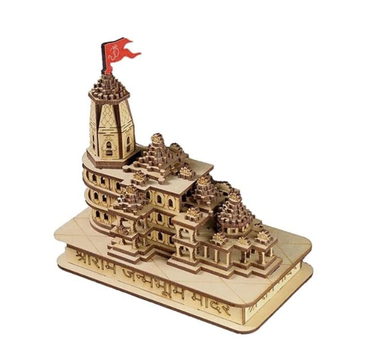 Traditional wooden mandir for home
