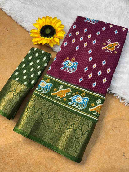 Designer Freehand Saree