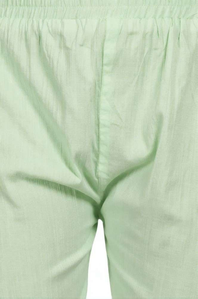Women’s Cotton Cigarette Pants | Slim Fit with Elastic Waist & Side Pockets | Casual & Office Wear Bottoms