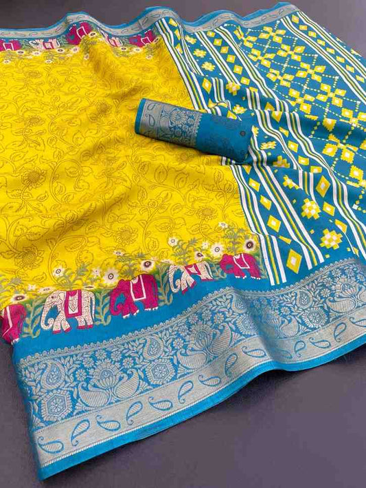 Designer Freehand Saree