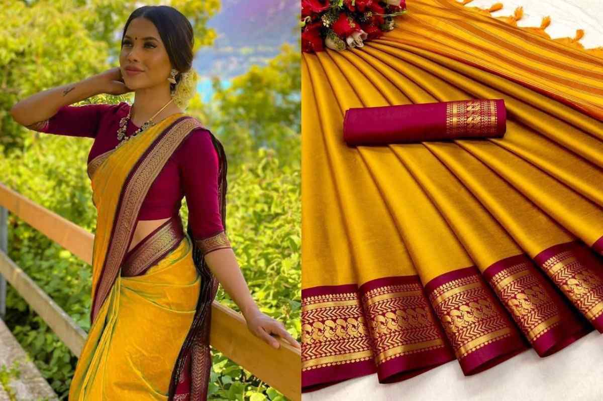 Designer Freehand Saree