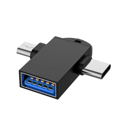 Flixx travel adapter with dual USB and 2 in 1 OTG adapter combo set for mobile and travel use