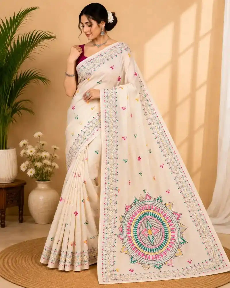 Handcrafted Chanderi Saree for Women