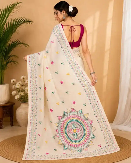 Elegant Chanderi Saree for Festive Wear