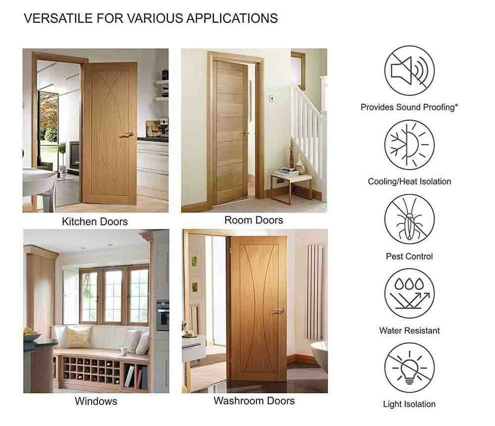 Door Draft Stopper & Guard – Dust, Mosquito, Insect, Noise & Heat Insulation Seal