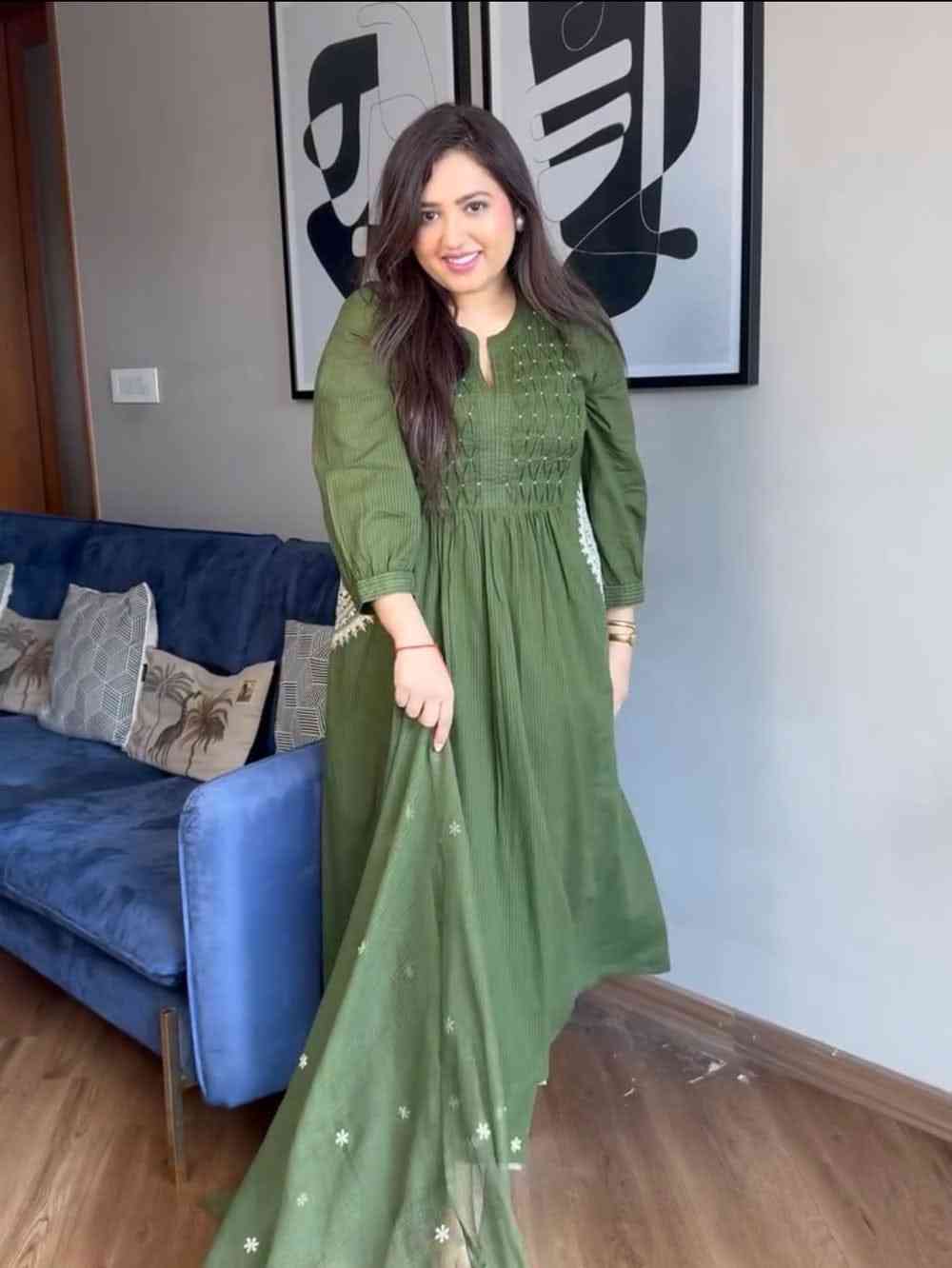 Pure cotton suit set festive ethnic outfit