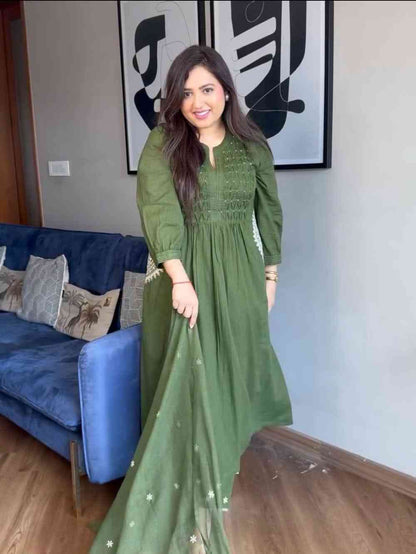 Pure cotton suit set festive ethnic outfit