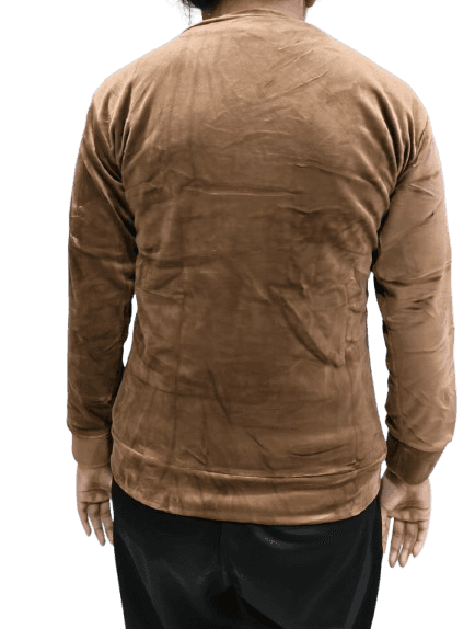 Women’s Printed Casual Velvet T-Shirt – Soft Woolen Blend, Regular Fit (Pack of 1)