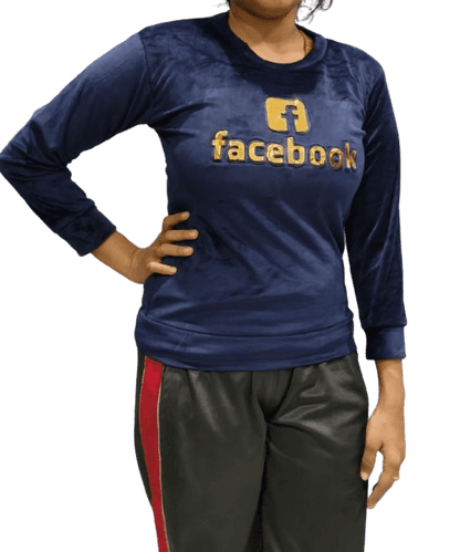 Women’s Printed Casual Velvet T-Shirt – Soft Woolen Blend, Regular Fit (Pack of 1)