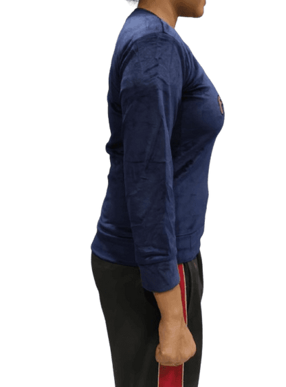 Women’s Printed Casual Velvet T-Shirt – Soft Woolen Blend, Regular Fit (Pack of 1)