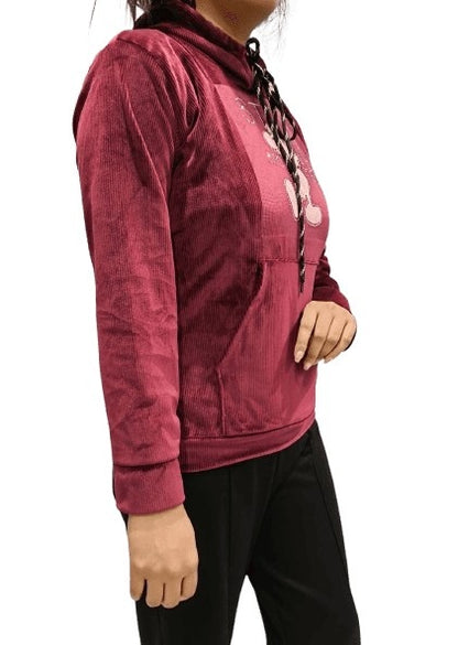 Women’s Solid Hooded Sweatshirt – Full Sleeve Hoodie