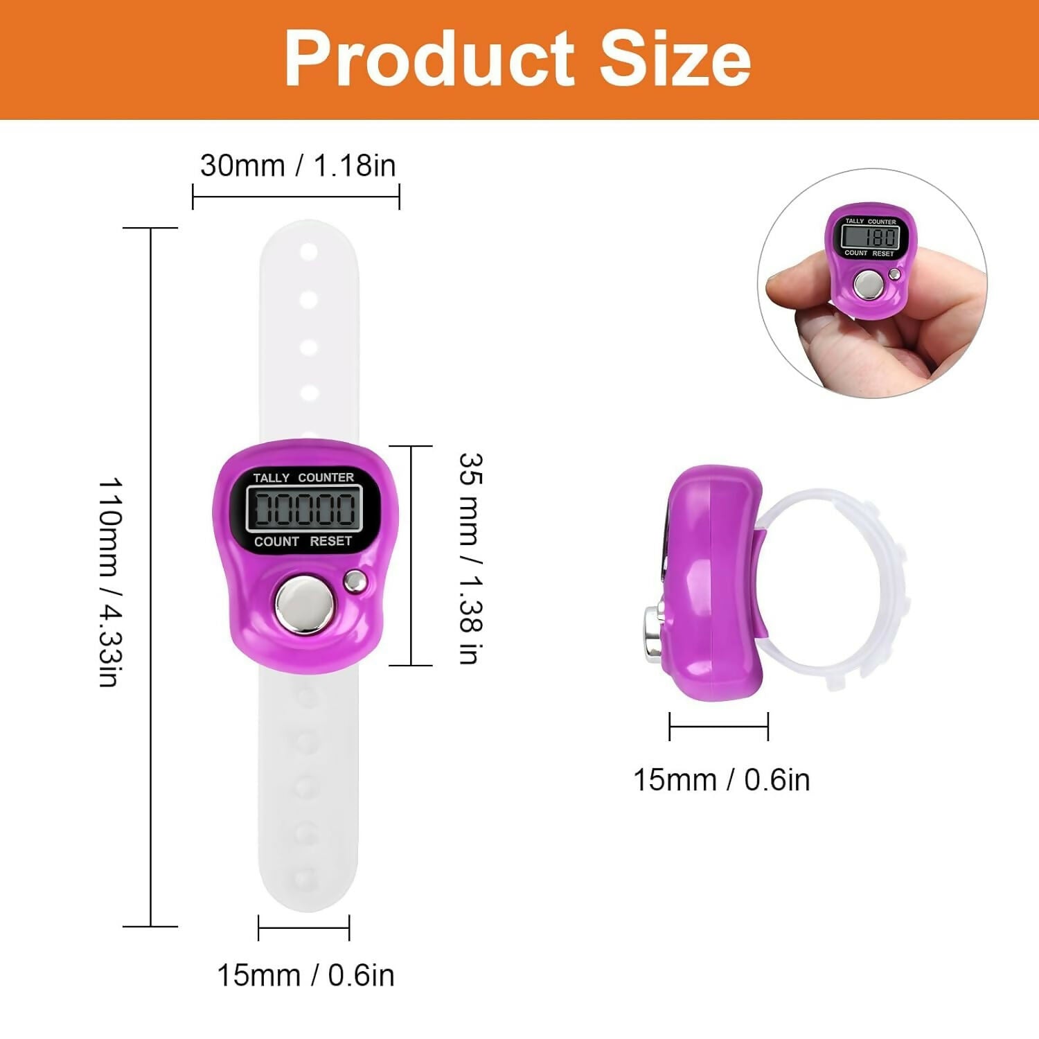 Digital finger tally counter lcd 5 digit click counter Anything