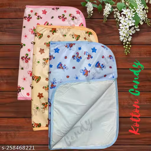New Born Baby Cotton Plastic Sheet,Sleeping Mat,Waterproof Foam Cushioned 0-6 Months