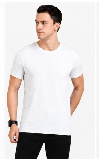 Combed Cotton Polo T-Shirt in asphalt color front and back view