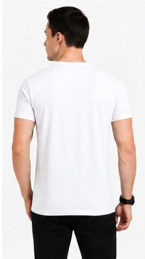 Combed Cotton Polo T-Shirt in asphalt color front and back view