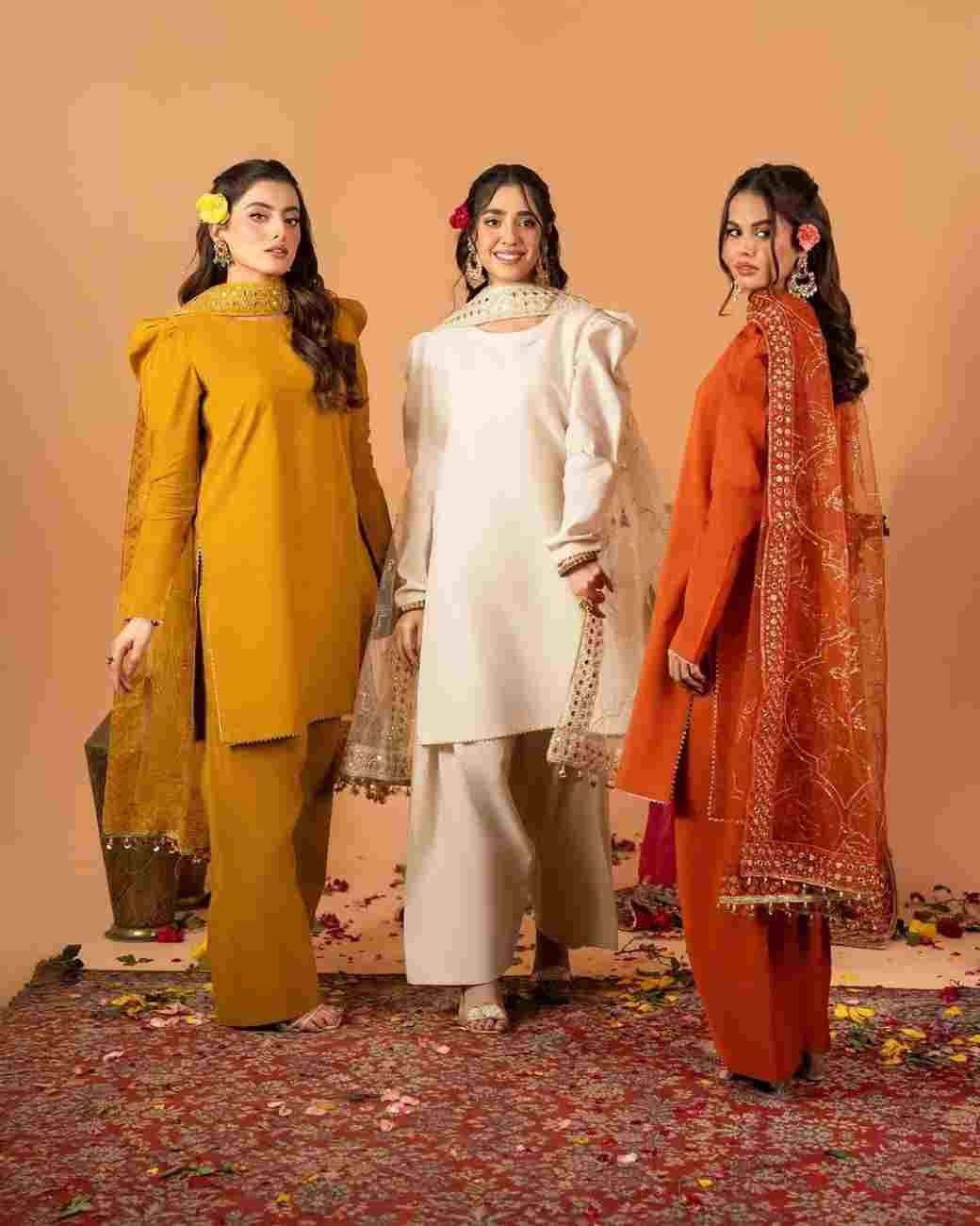 Designer Party Wear Top with Farshi Salwar and Embroidered Dupatta