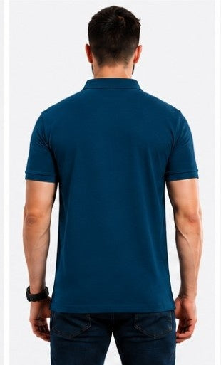 Micro polyester performance polo T-shirt front and back view