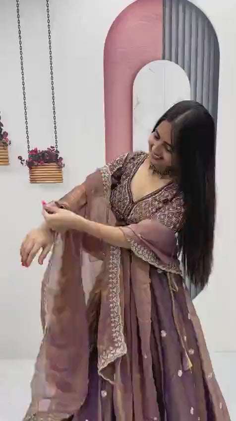 Women traditional lehenga choli full view