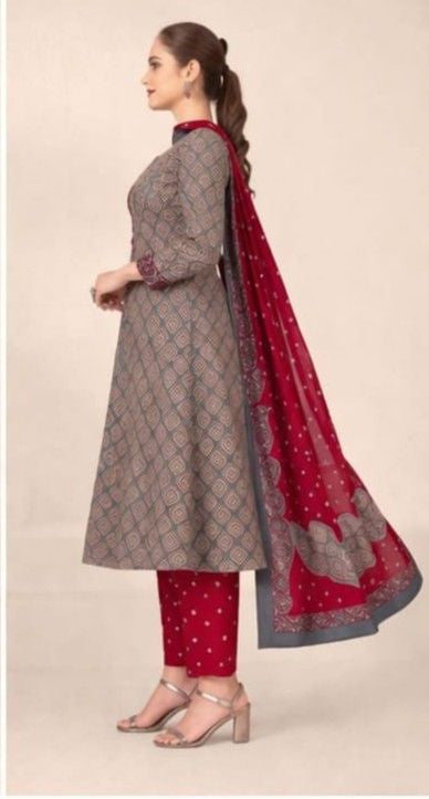 Pure cotton kurti pant set close up fabric detail