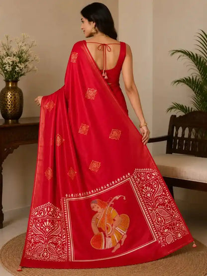 Premium Traditional Saree with Designer Pallu