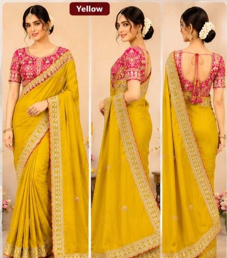 Soft Rangoli Silk Party Wear Saree