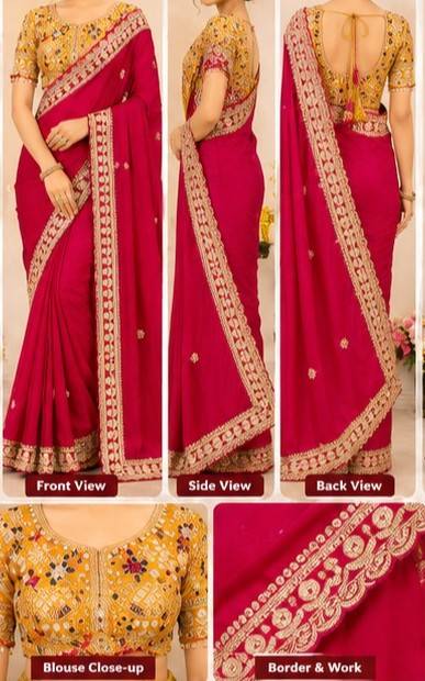 Soft Silk Saree with Full Stitch Blouse