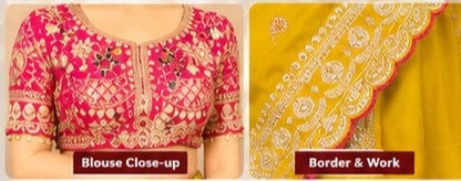 Rangoli Silk Saree with Embroidery Work