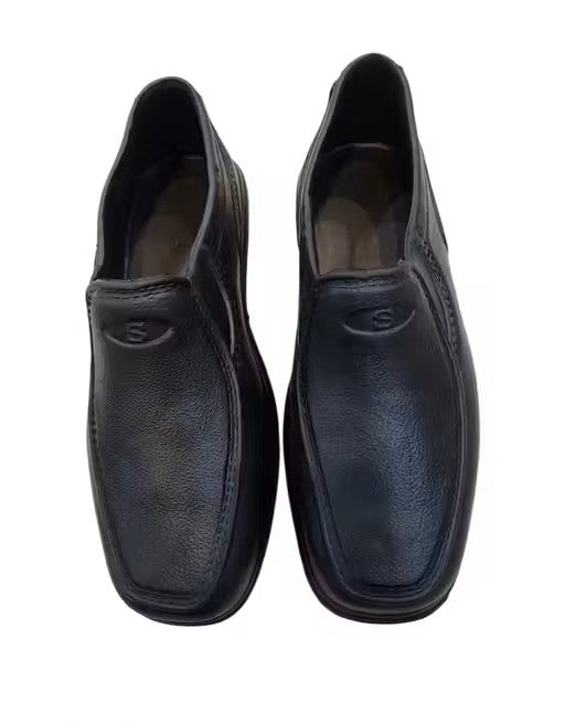 Men’s black formal rubber shoes – lightweight, non-slip, and comfortable for casual or premium wear.