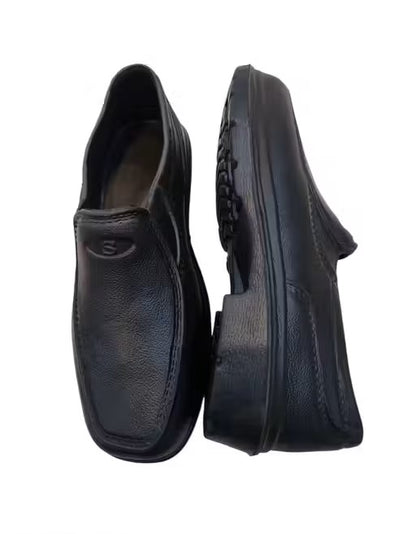 Men’s black formal rubber shoes – lightweight, non-slip, and comfortable for casual or premium wear.