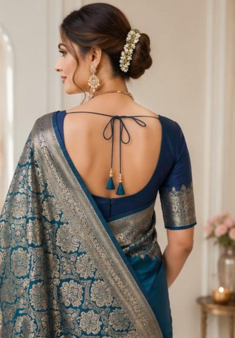Soft satin saree with premium woven craftsmanship