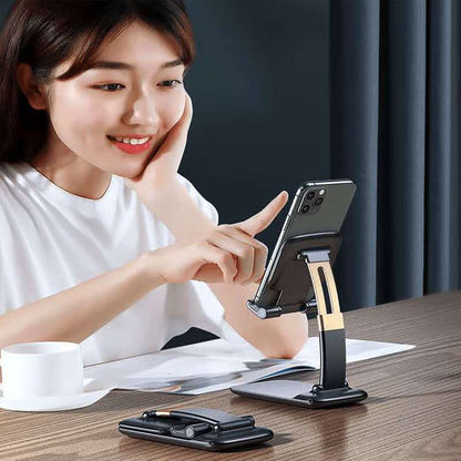 Premium Adjustable and Foldable Mobile Stand Holder for Desk – Universal Desktop Stand Compatible with All Smartphones and Tablets