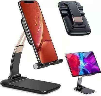 Premium Adjustable and Foldable Mobile Stand Holder for Desk – Universal Desktop Stand Compatible with All Smartphones and Tablets